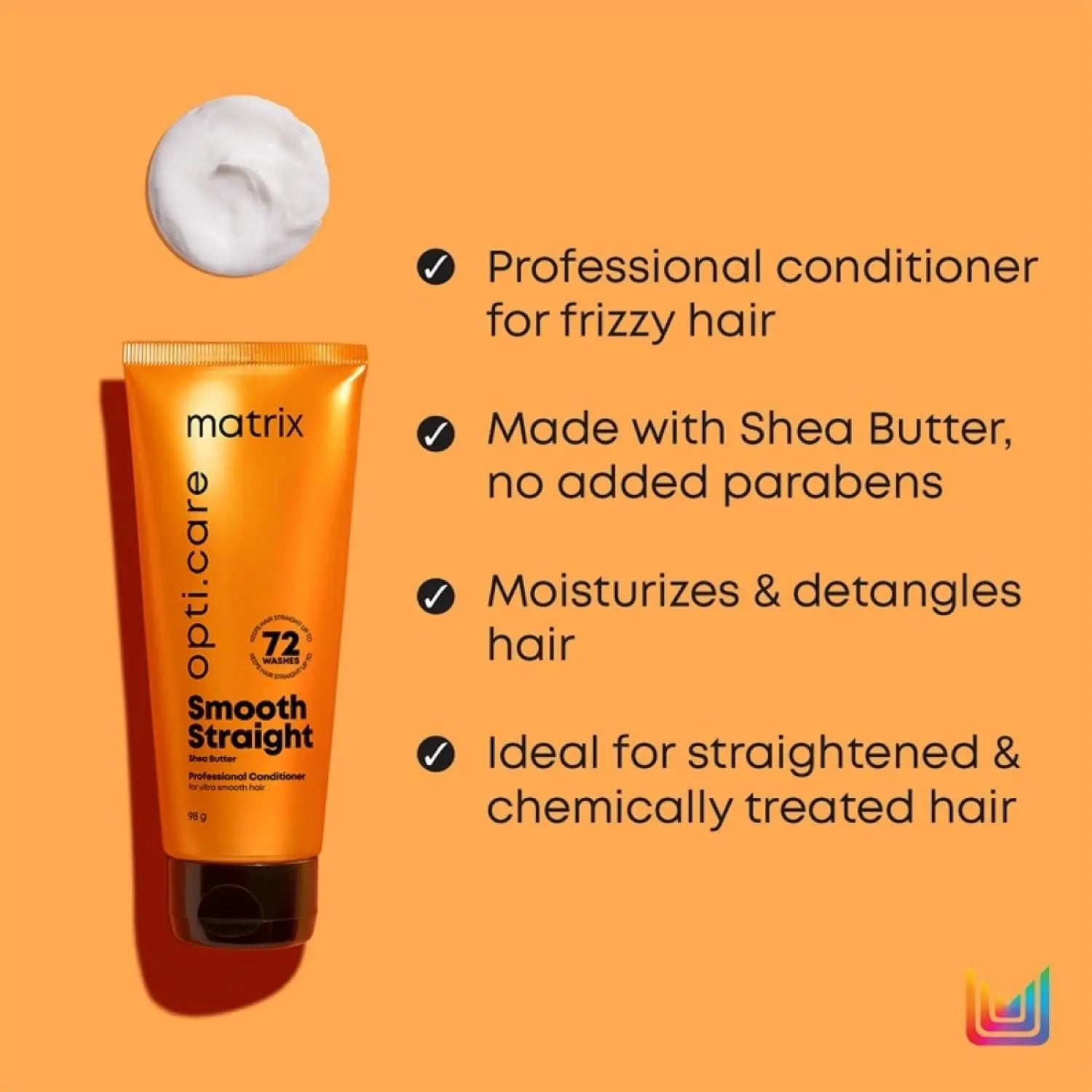 Matrix Opti.Care Professional Shampoo + Conditioner + Serum Combo for Smooth & Straight Hair with Shea Butter | No Added Parabens (200 ml + 98 g + 100 ml) PigKart